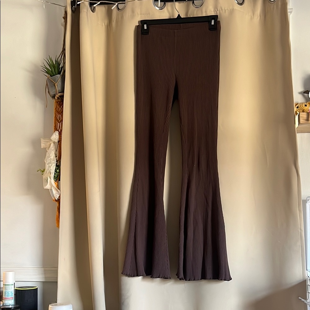 Aerie Brown Flared Pants